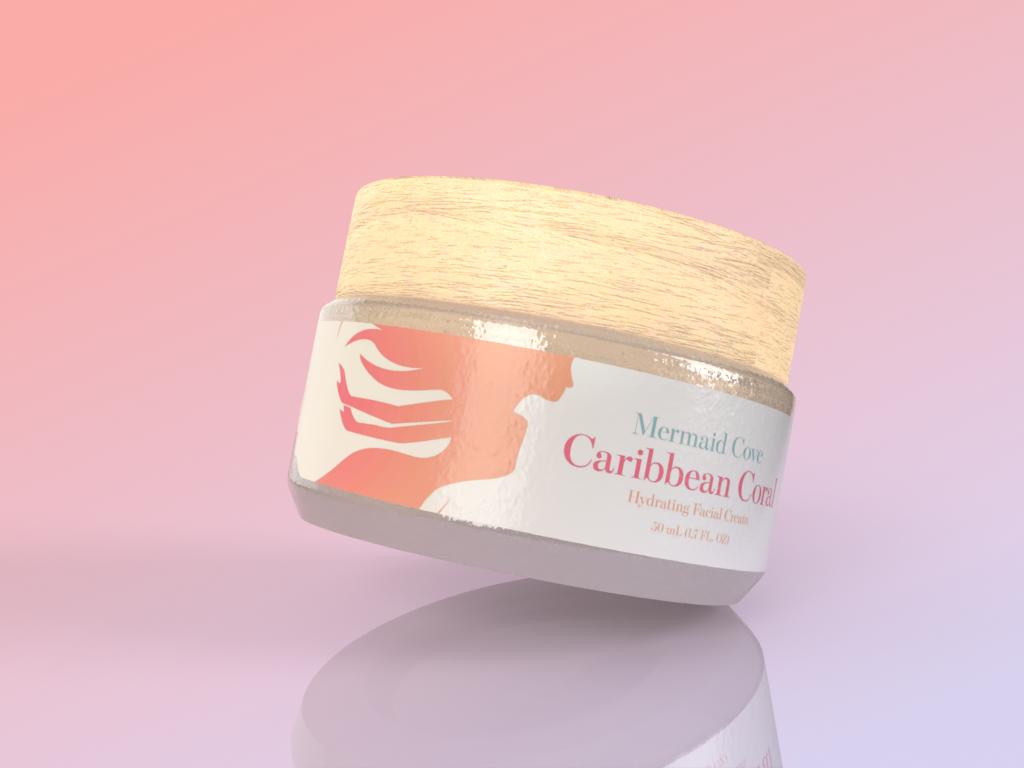 Caribbean Coral Hydrating Facial Cream - Mermaid Cove Co.